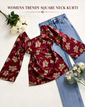 Women's Trendy Square Neck Kurti